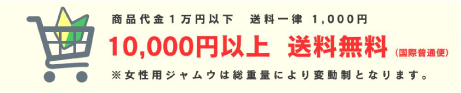 １万円以下　送料８００円 １万円以上　送料無料（国際普通便）※EMSに変更したい場合は別途１,５００円の負担をお願いします。