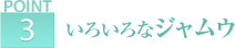 ポイント3 いろいろなジャムウ